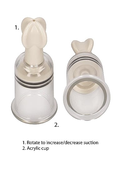 Shots Pumped medium clear twist adjustable nipple suction cups