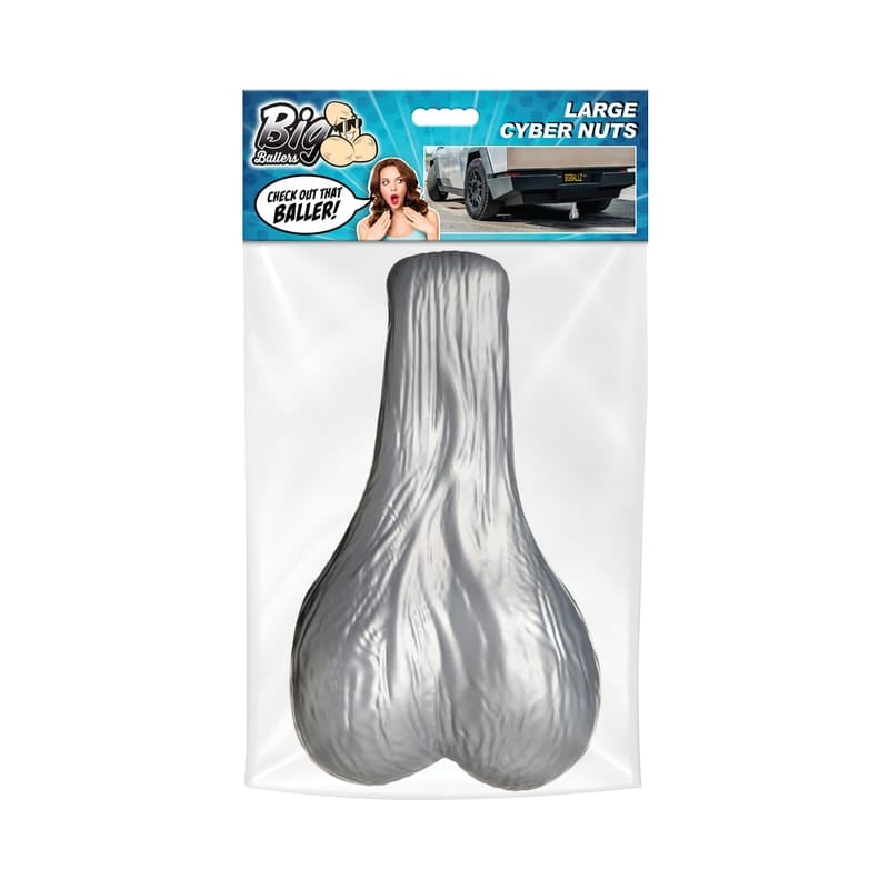 Novelties - Gag Gifts Big Ballers Large Truck Nuts Silver