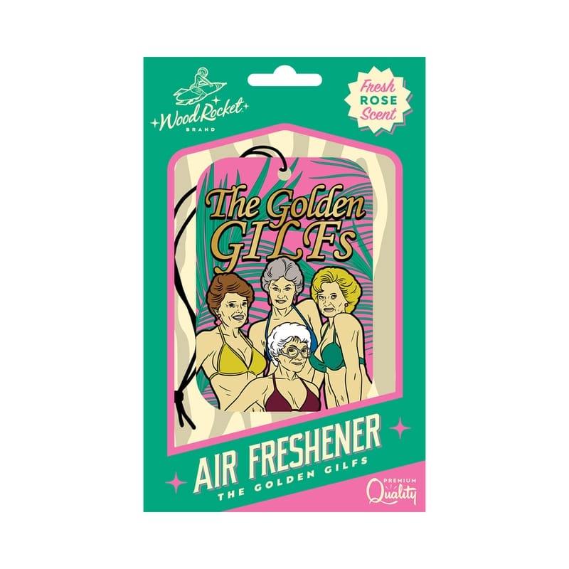 Novelties - Gag Gifts Wood Rocket Air Freshener Golden GILFS