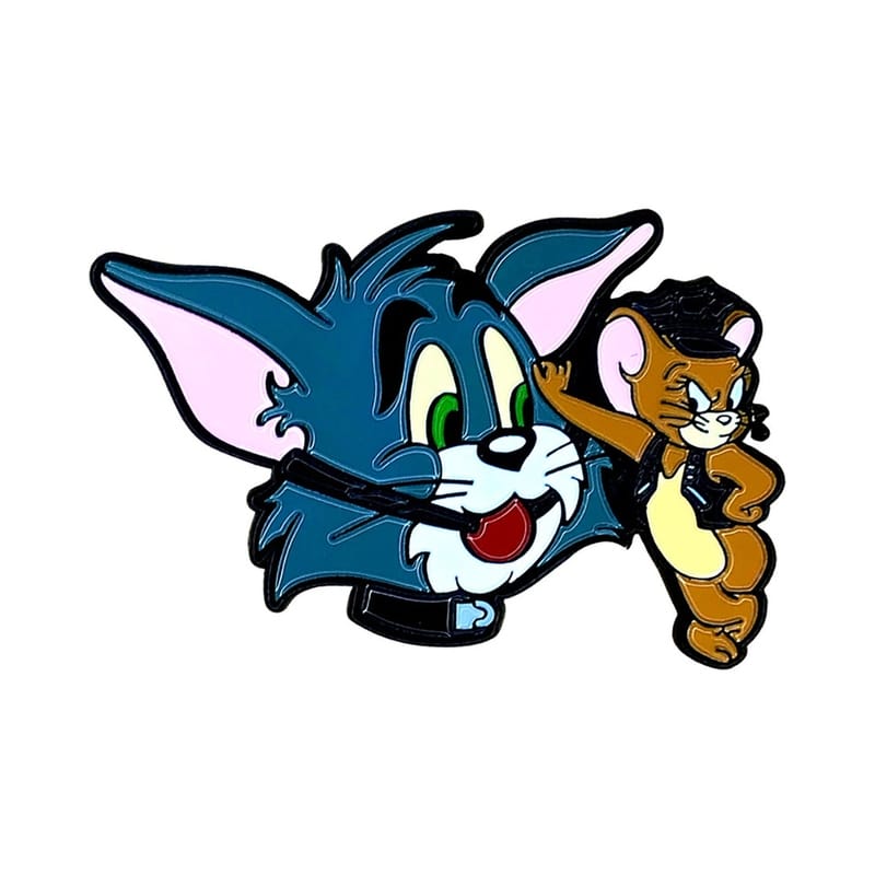 Novelties - Keyrings Buttons Magnets G&K Cat & Mouse Enamel Pin