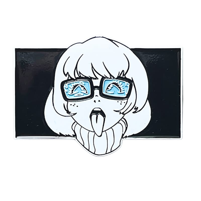 Novelties - Keyrings Buttons Magnets G&K Nerdy Girl V2 Enamel Pin