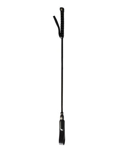 Paddles Rouge Long Riding Crop Slim Tip - Black