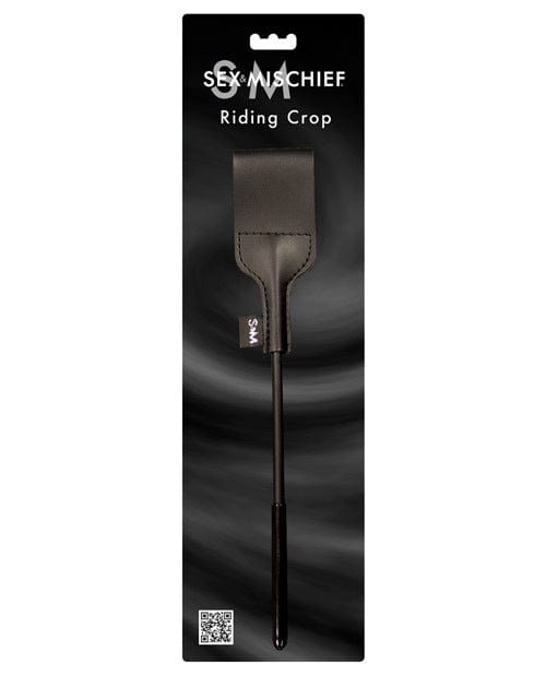 Sex and Mischief black vegan leather 12 inch riding crop