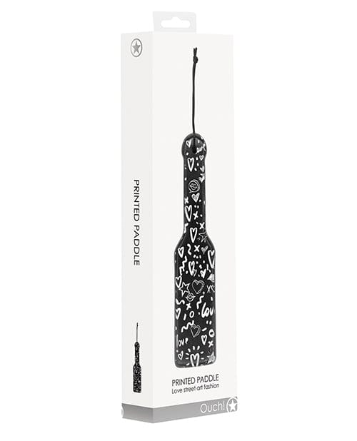 Paddles Shots Ouch Love Street Art Fashion Printed Paddle - Black