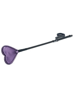 Paddles Spartacus Galaxy Legend Faux Leather Riding Crop Heart - Purple