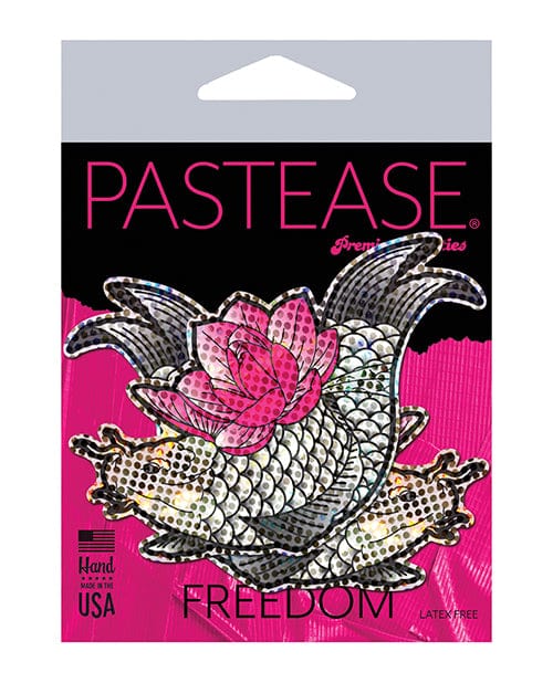 Pasties Pastease Premium Diamond Thom Disco Koi Fish & Lotus - Silver O/S