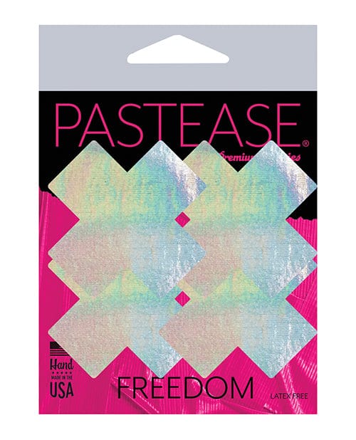 Pasties Pastease Premium Petites Holographic Plus X - Silver O/S Pack of 2 Pair