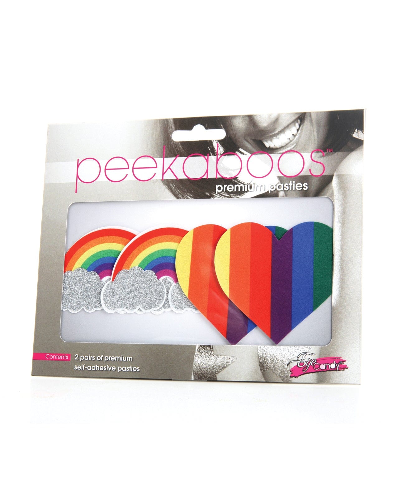 Pasties Peekaboos Pride Glitters Rainbows & Hearts - Pack of 2