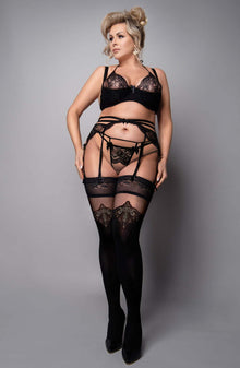 Plus Sizes Ballerina 600 Black Hold Ups Plus
