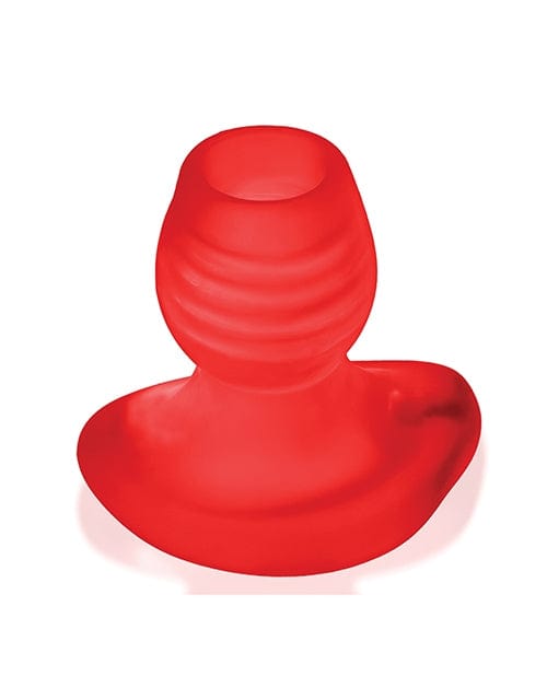 Probes & Plugs Oxballs Glowhole 1 Hollow Buttplug w/LED Insert Small - Red Morph