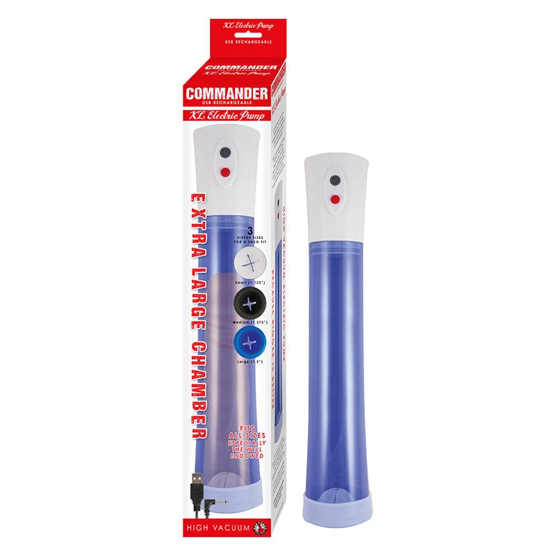 Pumps - Penis Commander Extra Large Electric Pump Blue