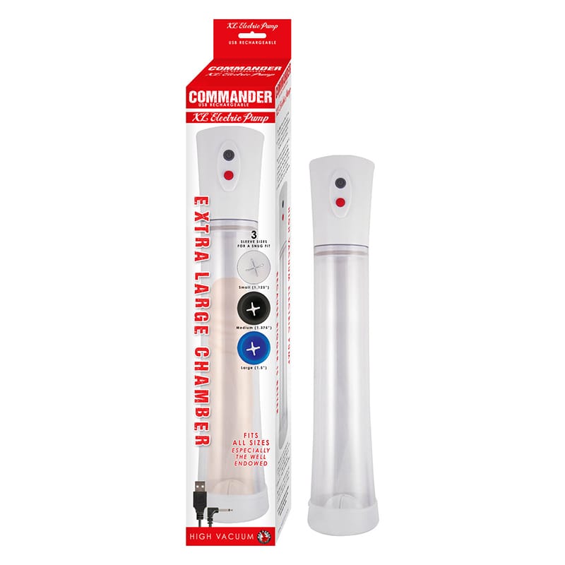 Pumps - Penis Commander Extra Large Electric Pump Whit