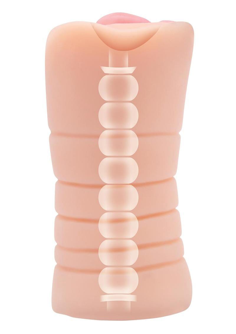 Pussy Masturbators Stroke Off Vibrating Stroker - Light