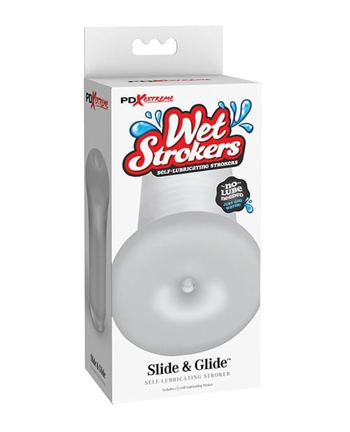 Pussy Shaped Masturbators PDX Extreme Wet Strokers Slide & Glide - Frosted