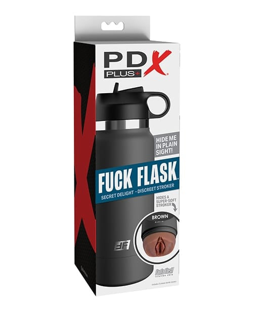 Pussy Shaped Masturbators PDX Plus Fuck Flask Secret Delight Stroker - Brown/Grey
