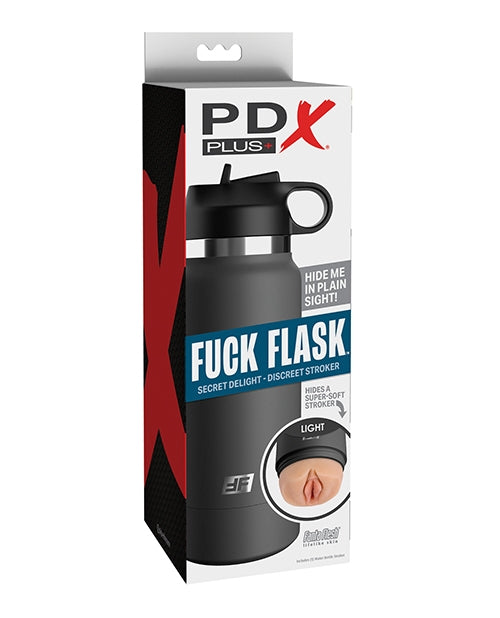 Pussy Shaped Masturbators PDX Plus Fuck Flask Secret Delight Stroker - Light/Grey