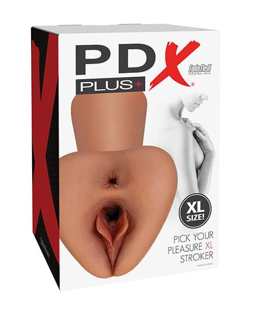Pussy Shaped Masturbators PDX Plus Pick Your Pleasure Pussy Stroker - XL Brown