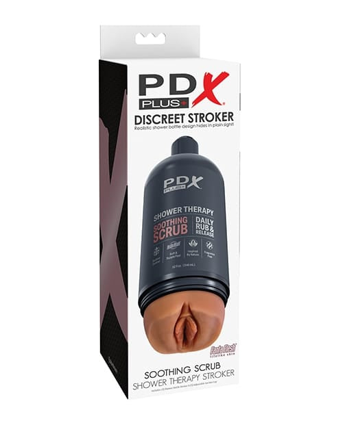 Pussy Shaped Masturbators PDX Plus Shower Therapy Soothing Scrub - Tan