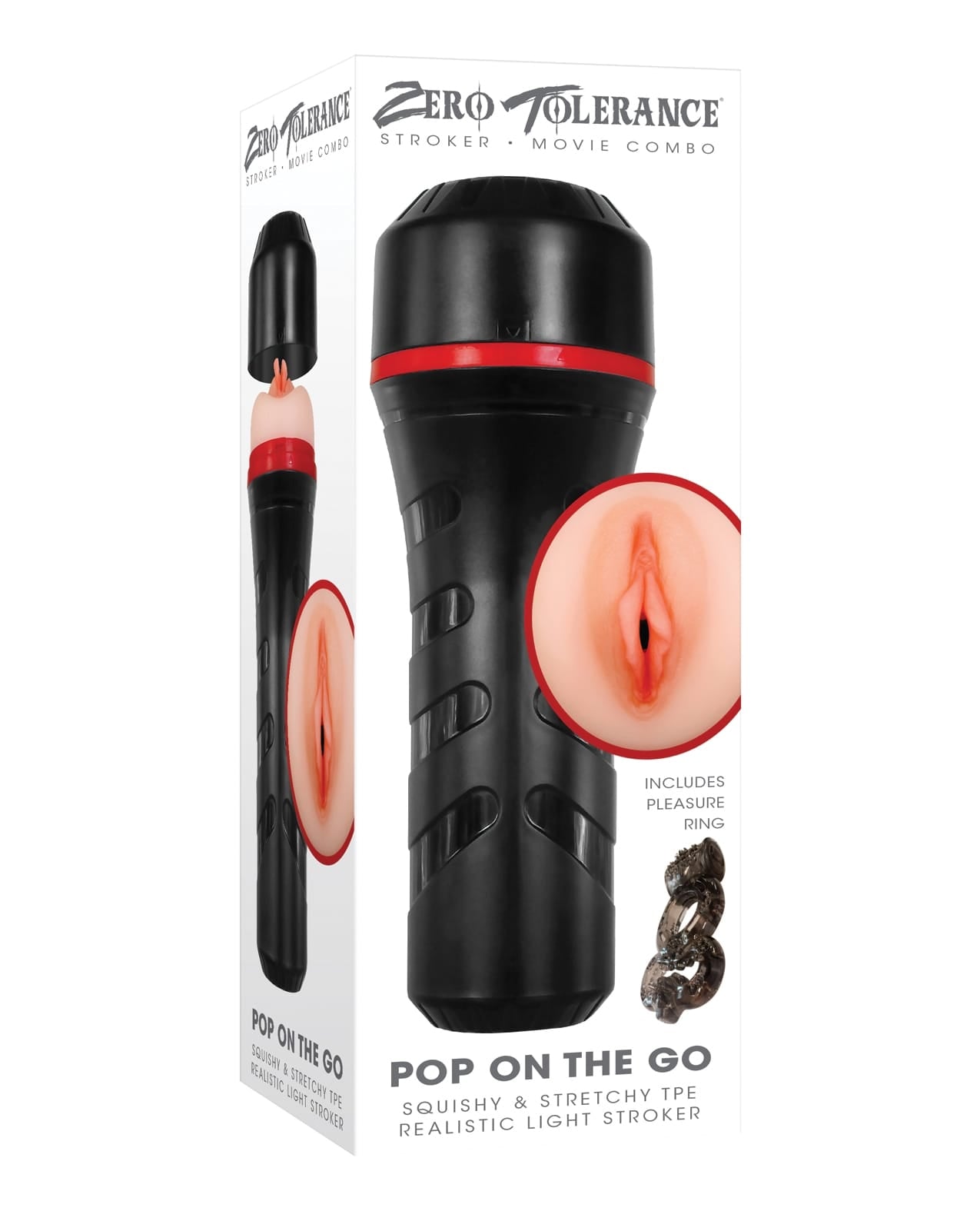 Pussy Shaped Masturbators Zero Tolerance Pop On the Go Stroker - Light