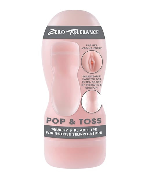 Pussy Shaped Masturbators Zero Tolerance Pop & Toss Stroker - Light