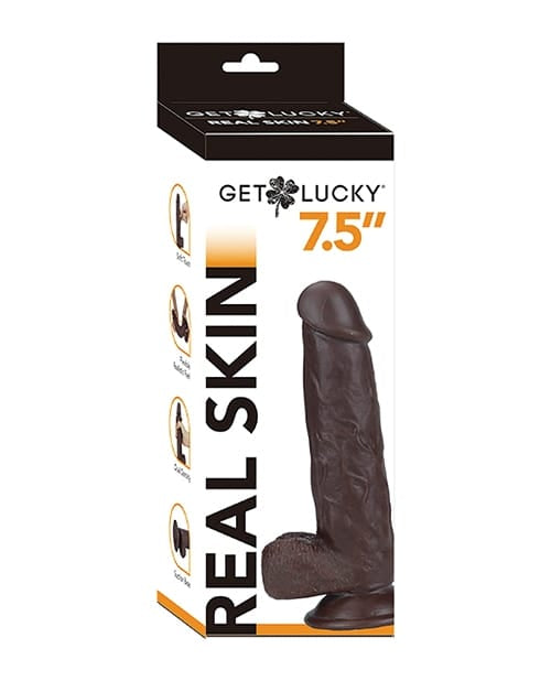 Realistic Get Lucky 7.5" Real Skin Series - Dark Brown