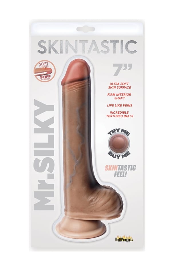 Realistic Looking Cocks Skinsations - Skintastic Series - Mr. Silky - 7 Inches