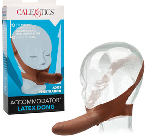 Realistic Looking Cocks The Original Accommodator Latex Dong - Brown