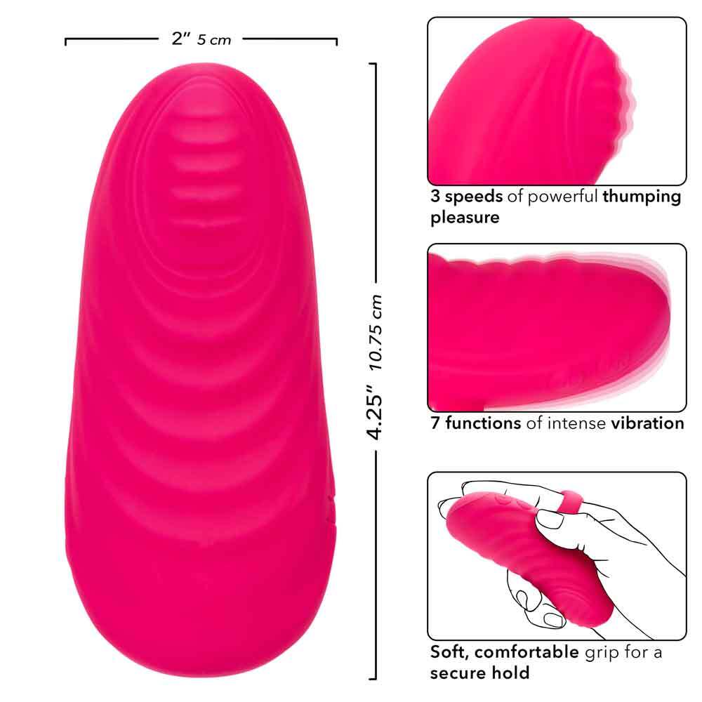 Rechargable CalExotics Envy Rechargeable Thumping Massager – Pink
