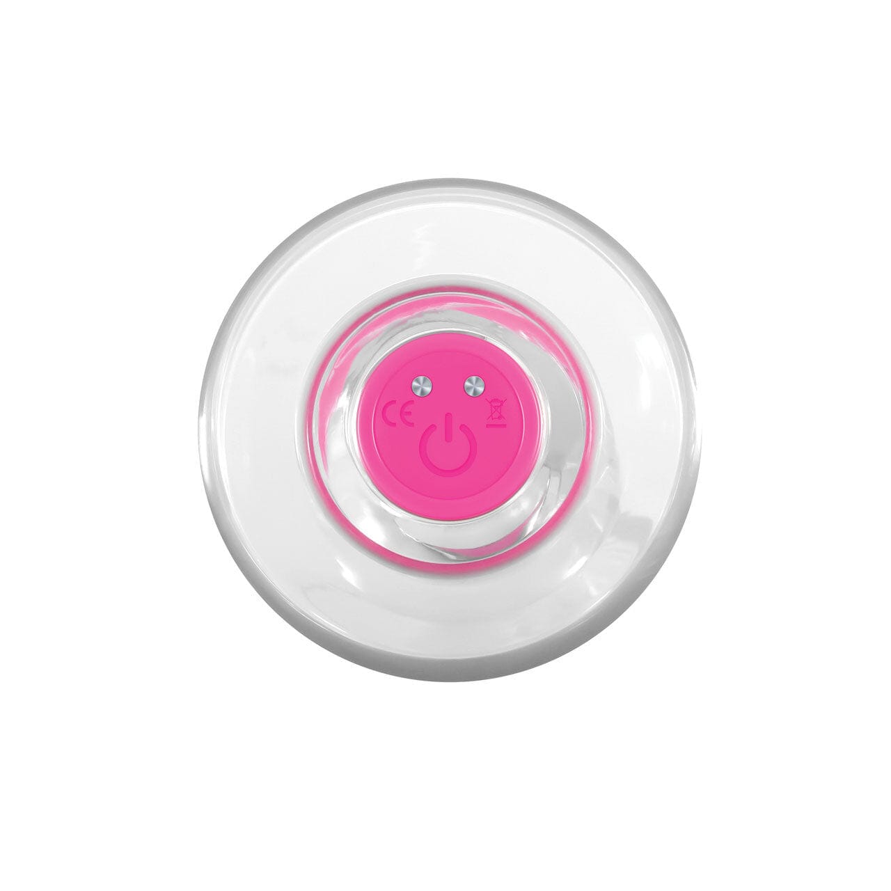 Rechargable Crystal Clear Curved Remote Vibrator - Pink