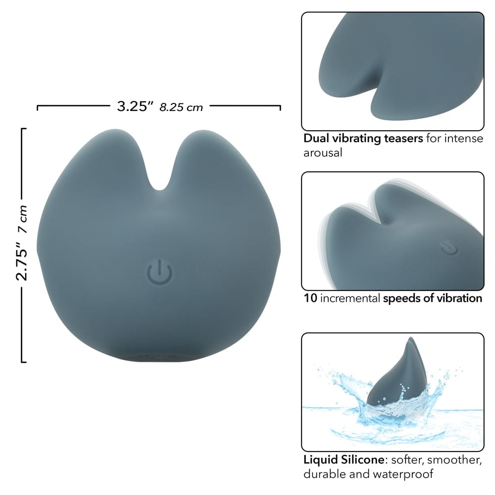 Rechargable Mod Curve Dual Vibrating Teaser - Blue