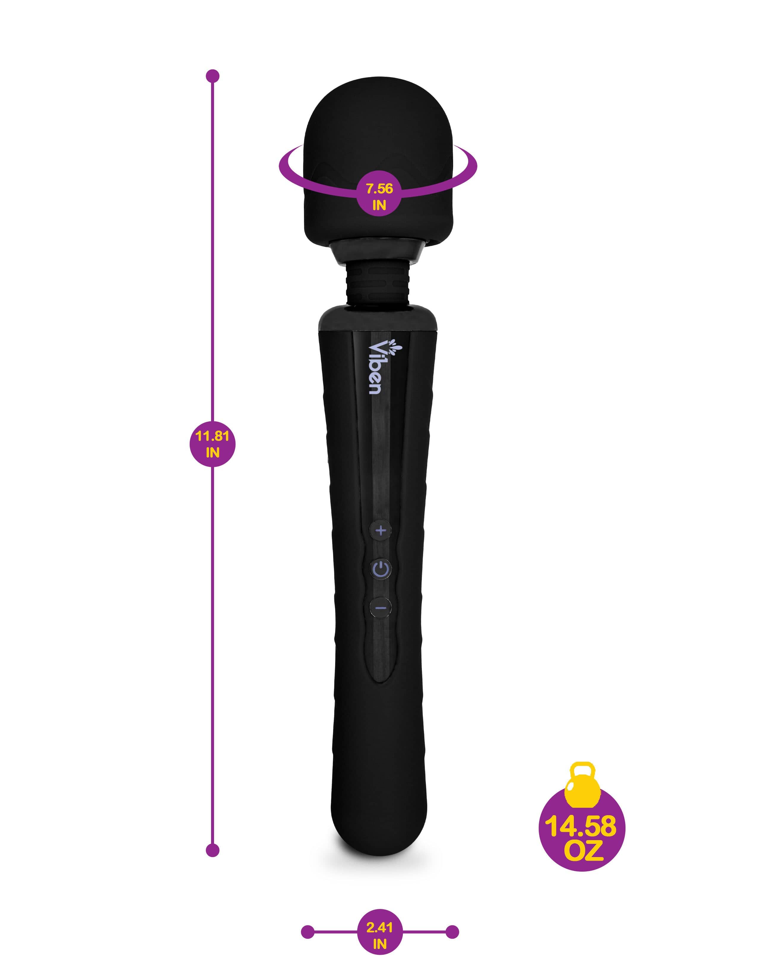 Rechargable Viben Obsession Rechargeable Wand Massager – Black
