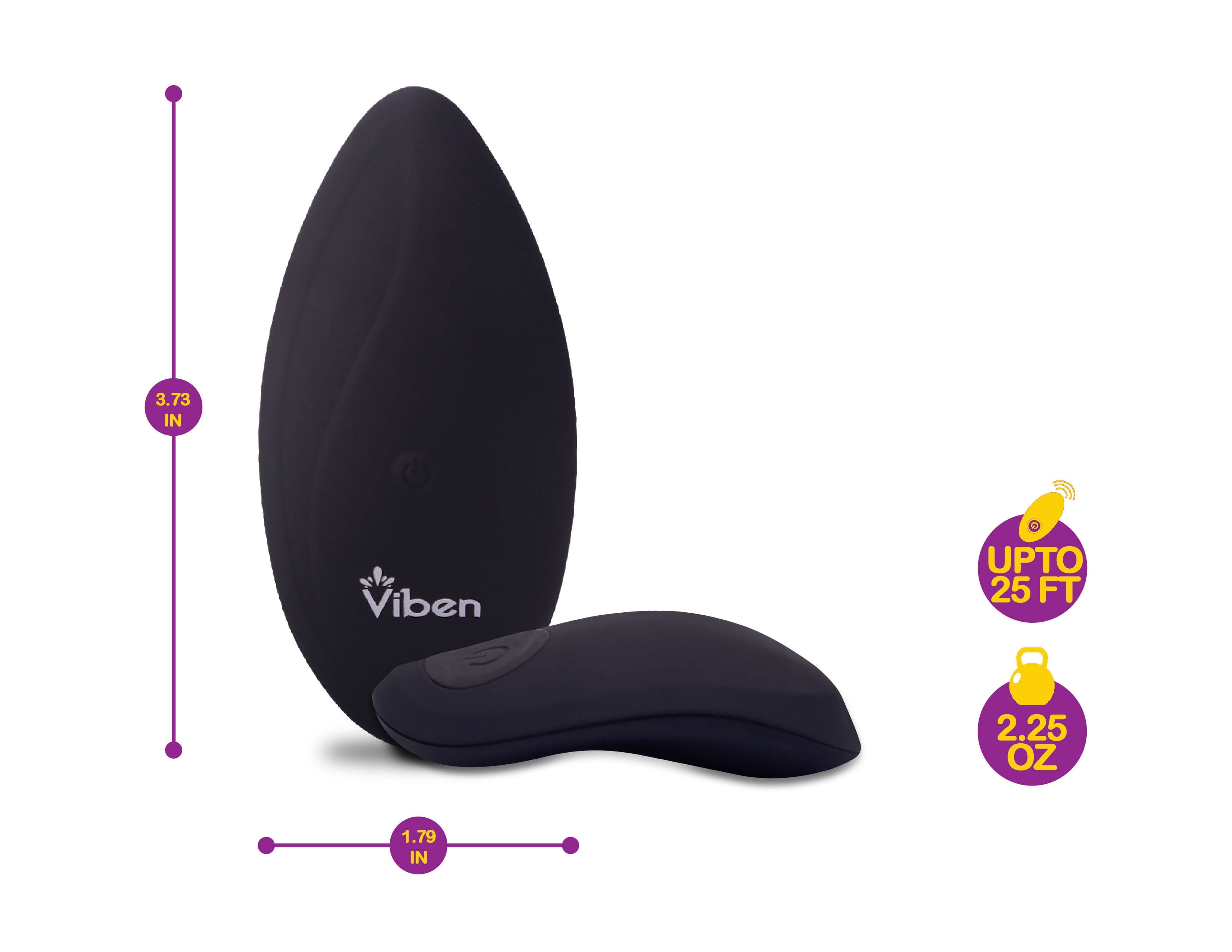 Viben Racy black wearable remote panty vibrator