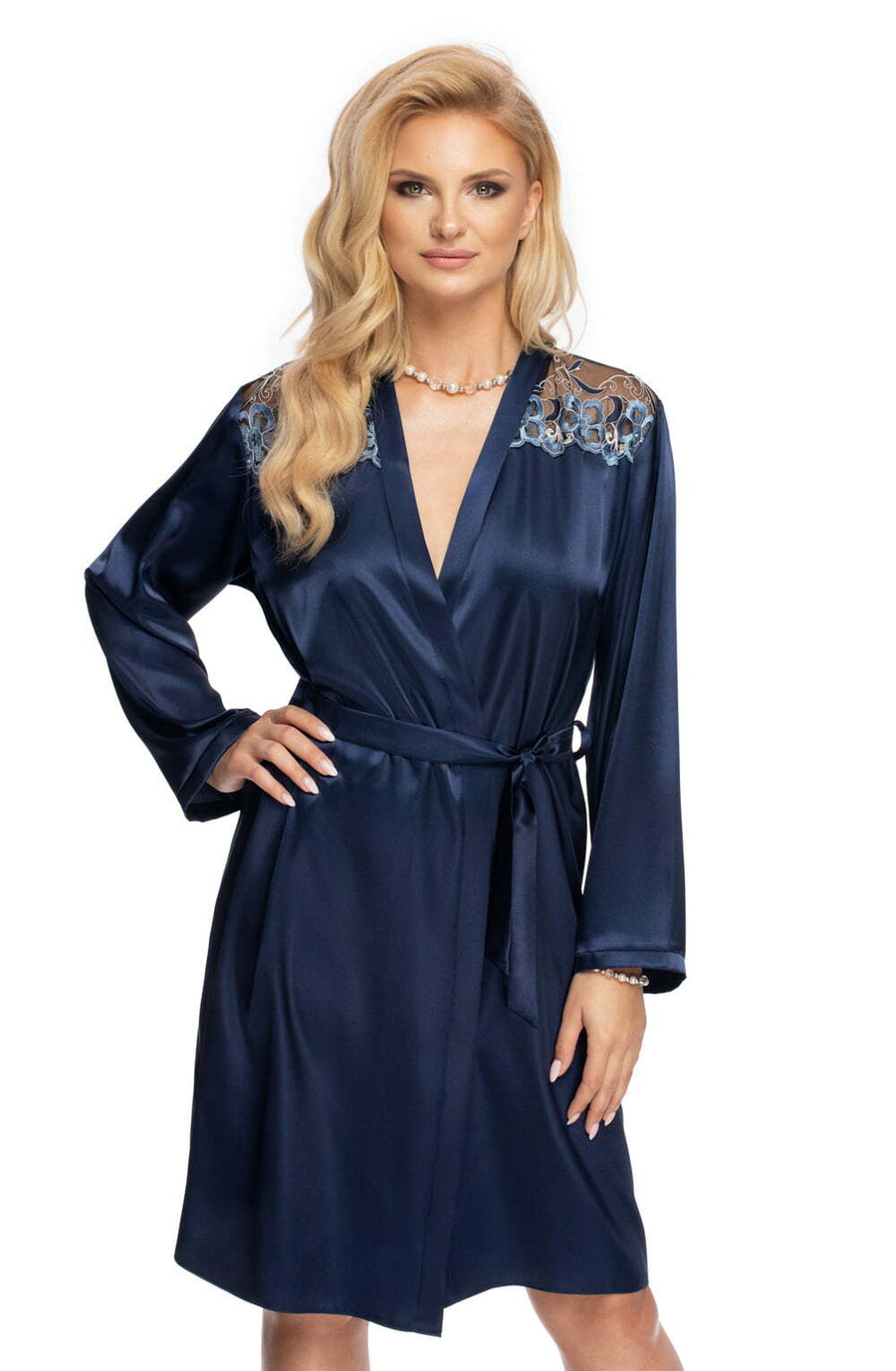 Robes Irall Elodie Dressing Gown Navy