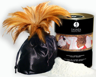 Shunga Sweet Snow Sensual Body Powder - Raspberry Feeling 8 oz