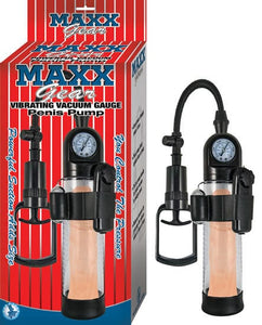 Sextoys for Men Maxx gear vibrating vacuum gauge penis pump