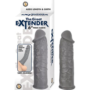 Sextoys for Men The great extender 6 penis sleeve grey "