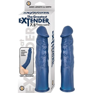 Sextoys for Men The great extender 7.5 penis sleeve blue "