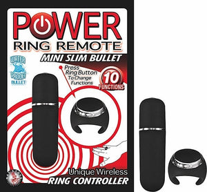 Sextoys for Women Power ring remote mini slim bullet black