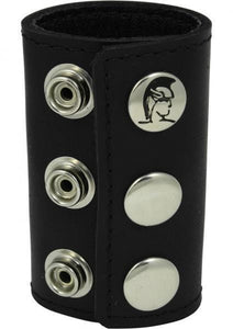 Sexual Wellness SPL06J5 Ball Stretcher With Snaps 3 Inch - Black