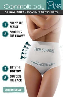 Shapewear Control Body 311064 Shaping Brief Bianco