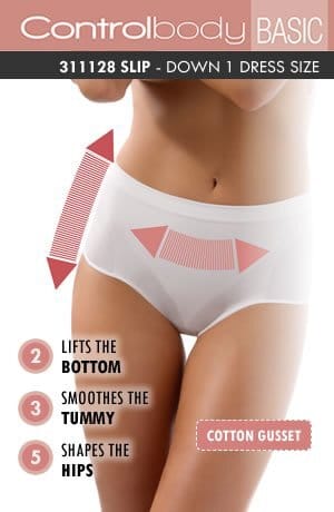 Shapewear Control Body 311128 Shaping Brief Bianco