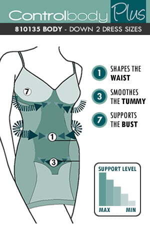Shapewear Control Body 810135 Shaping Slip Nero
