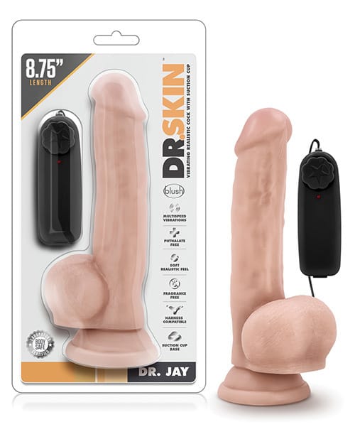 Suction Cup Blush Dr. Skin Dr. Jay 8.75" Cock w/Suction Cup - Vanilla