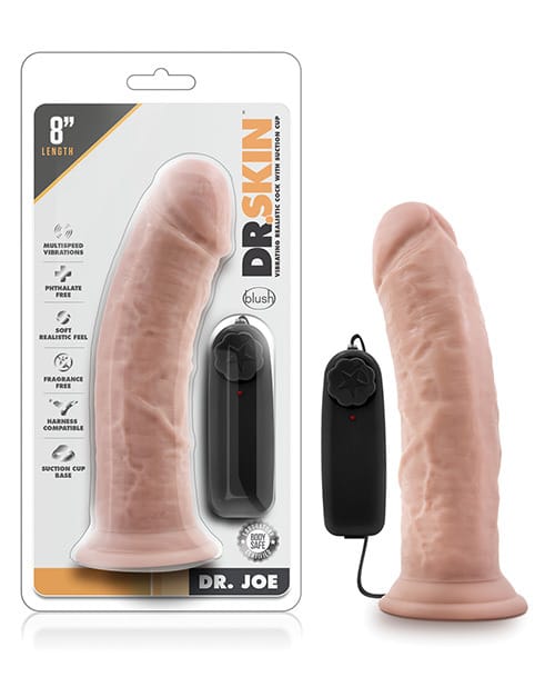 Suction Cup Blush Dr. Skin Dr. Joe 8" Cock w/Suction Cup - Vanilla