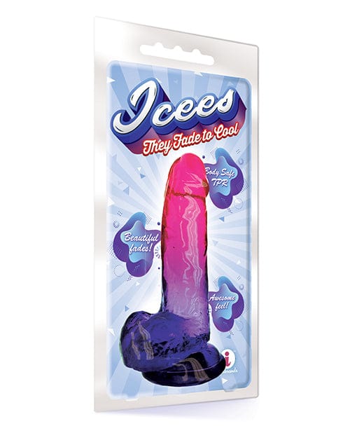 Suction Cup Shades Jelly 8" TPR Gradient Suction-Cup Dildo - Pink/Plum