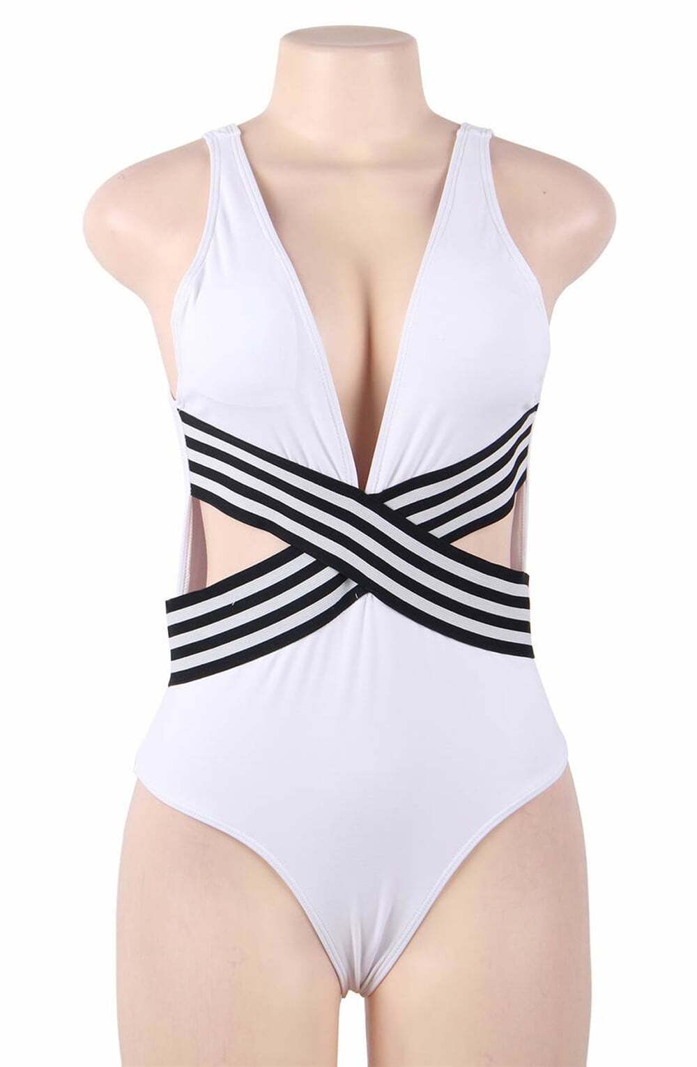 Swimwear YesX YX962 One Piece Swimsuit White