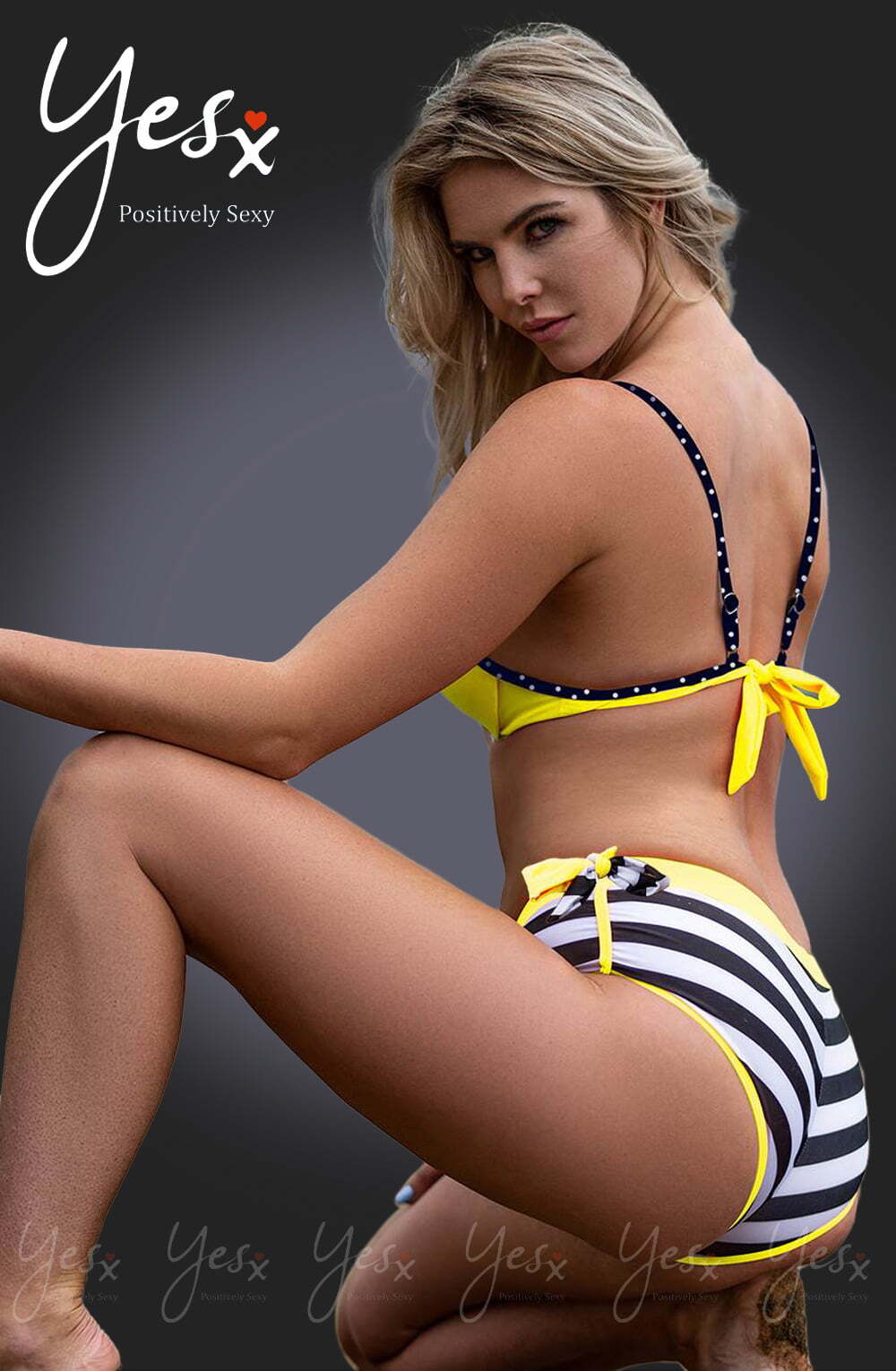 Swimwear YesX YX963 Bikini 3 Piece Set Yellow