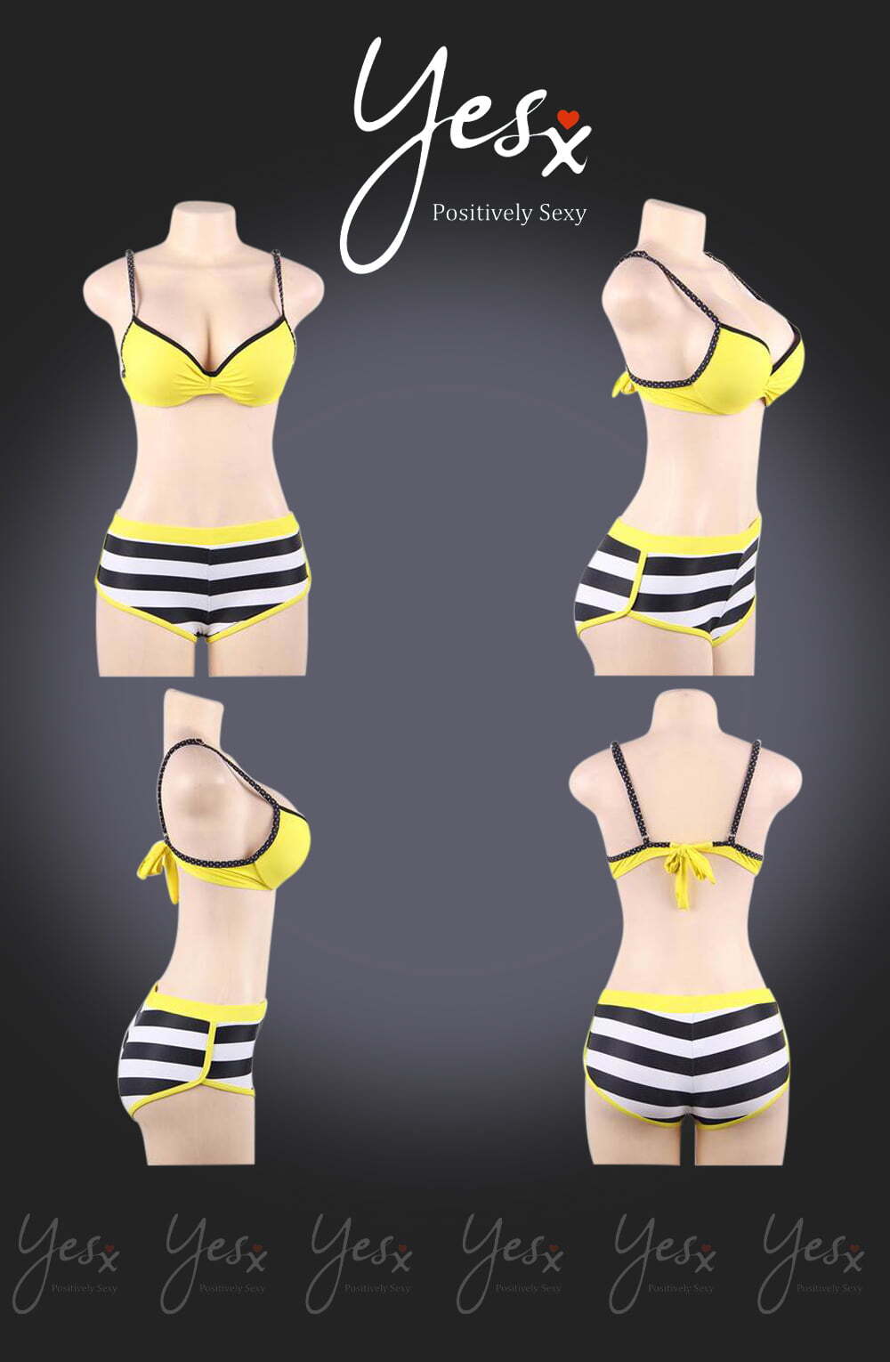 Swimwear YesX YX963 Bikini 3 Piece Set Yellow