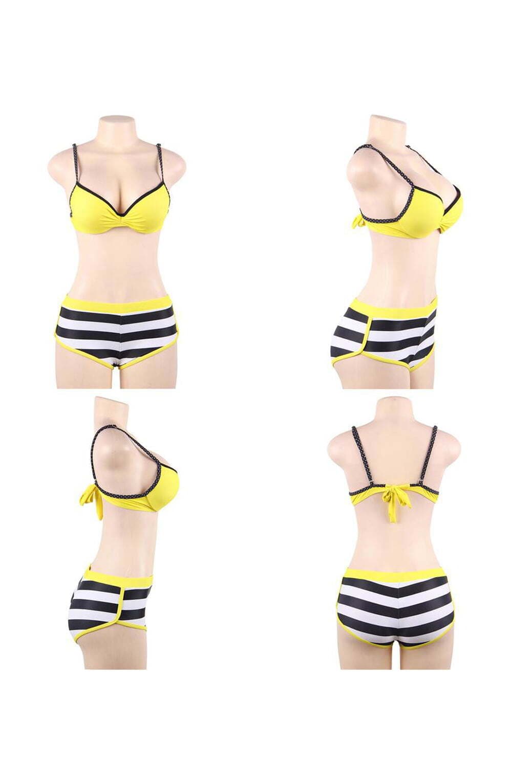 Swimwear YesX YX963 Bikini 3 Piece Set Yellow