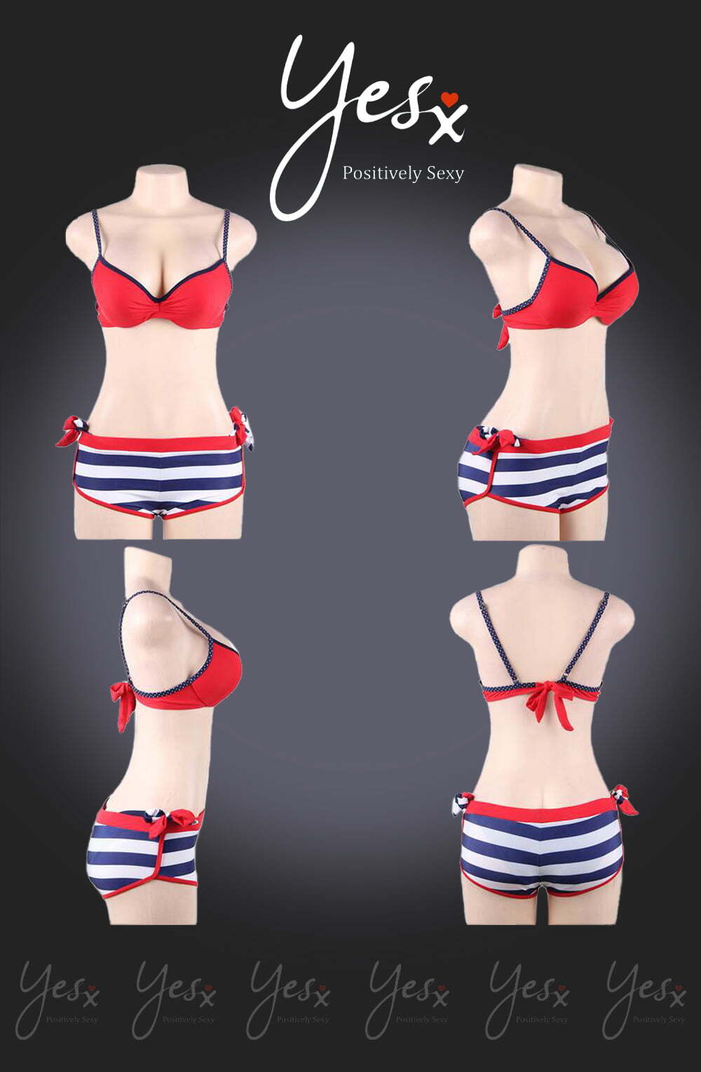 Swimwear YesX YX964 Bikini 3 Piece Set Red